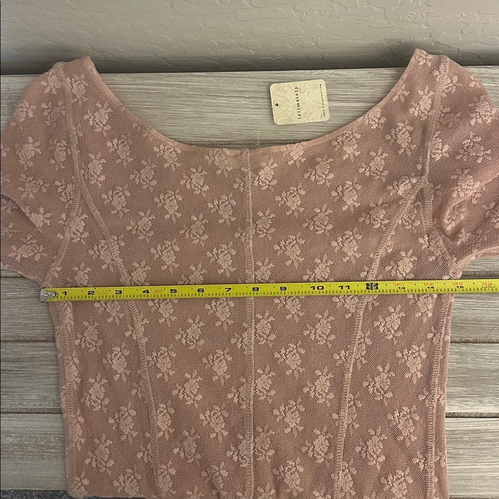 Free People Boho NWT Dial For Drama Dusty Rose Lace Midi Slip Dress | Size Med - Picture 12 of 12